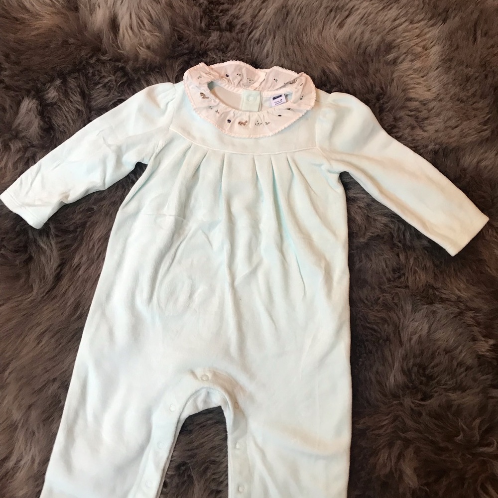 Janie and Jack velour one piece